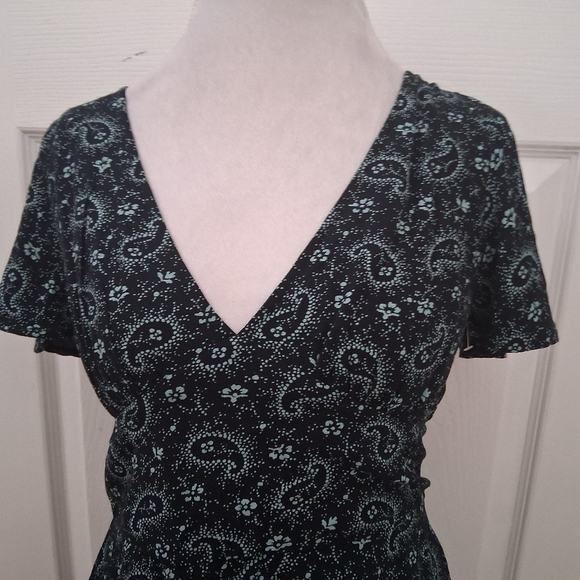 BP Paisley Print Mini Dress With An Open  Back    Size M - Picture 7 of 15